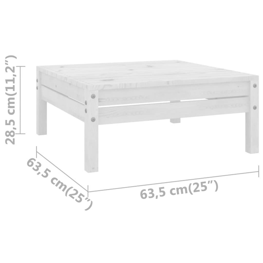 3-tlg. Garten-Lounge-Set Massivholz Kiefer Weiß - Pazzar.ch