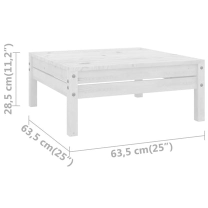 3-tlg. Garten-Lounge-Set Massivholz Kiefer Weiß - Pazzar.ch