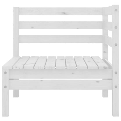 4-tlg. Garten-Lounge-Set Massivholz Kiefer Weiß - Pazzar.ch