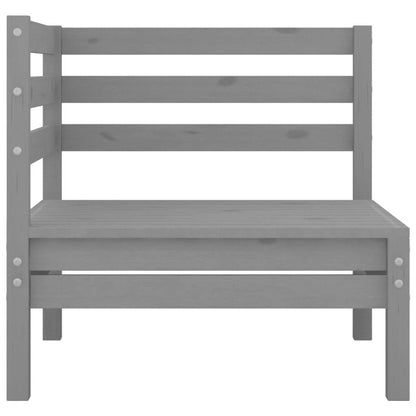 4-tlg. Garten-Lounge-Set Massivholz Kiefer Grau - Pazzar.ch