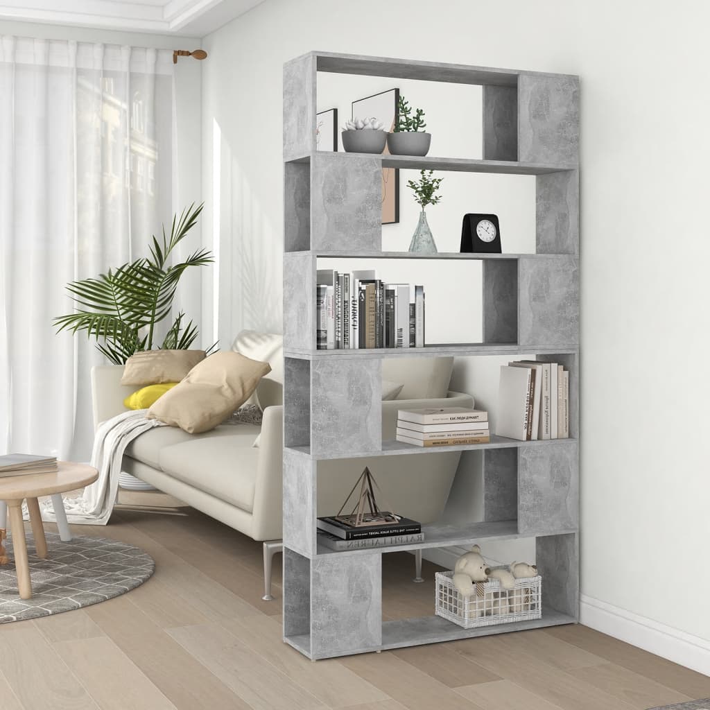 Bücherregal Raumteiler Betongrau 100x24x188 cm - Pazzar.ch