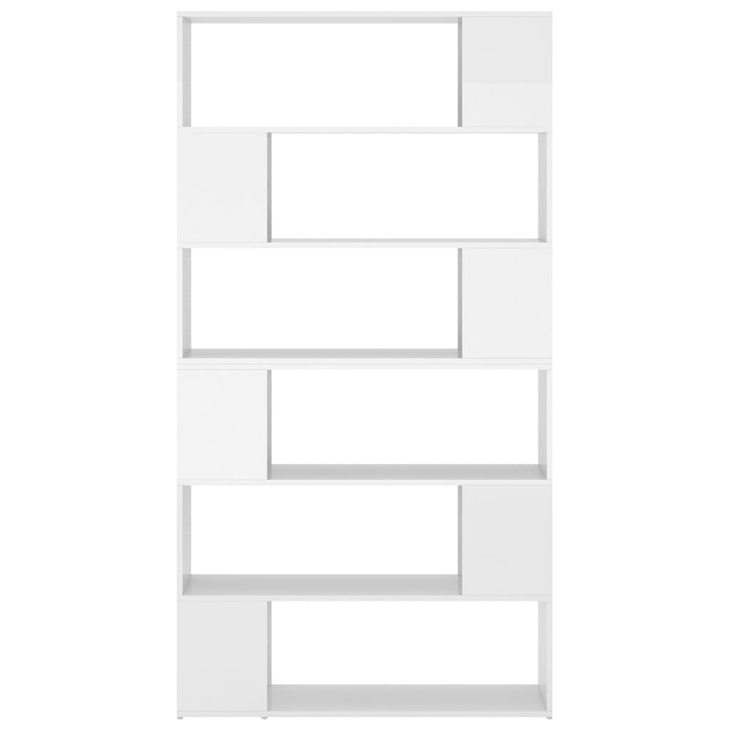 Bücherregal Raumteiler Hochglanz-Weiß 100x24x188 cm - Pazzar.ch