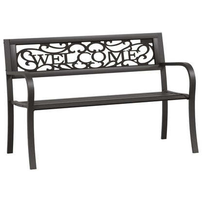 Gartenbank 125 cm Stahl Schwarz - Pazzar.ch