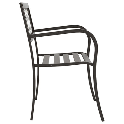 Gartenbank 125 cm Stahl Schwarz - Pazzar.ch