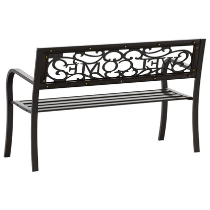 Gartenbank 125 cm Stahl Schwarz - Pazzar.ch