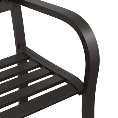 Gartenbank 125 cm Stahl Schwarz - Pazzar.ch