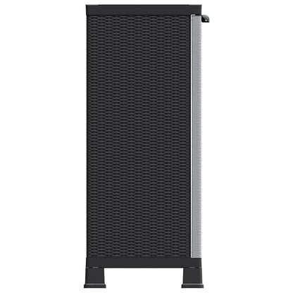 Kunststoffschrank 68x39x92 cm Rattan-Design - Pazzar.ch