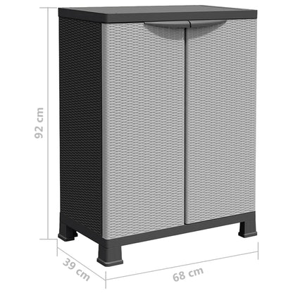 Kunststoffschrank 68x39x92 cm Rattan-Design - Pazzar.ch