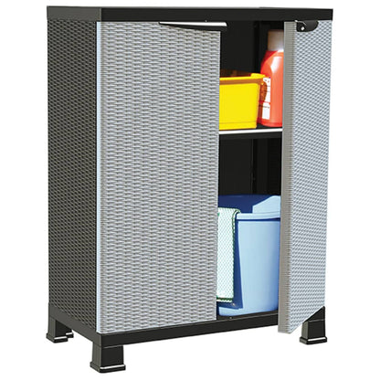 Kunststoffschrank 68x39x92 cm Rattan-Design - Pazzar.ch