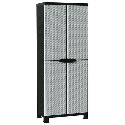 Kunststoffschrank 68x39x171,5 cm Rattan-Design - Pazzar.ch