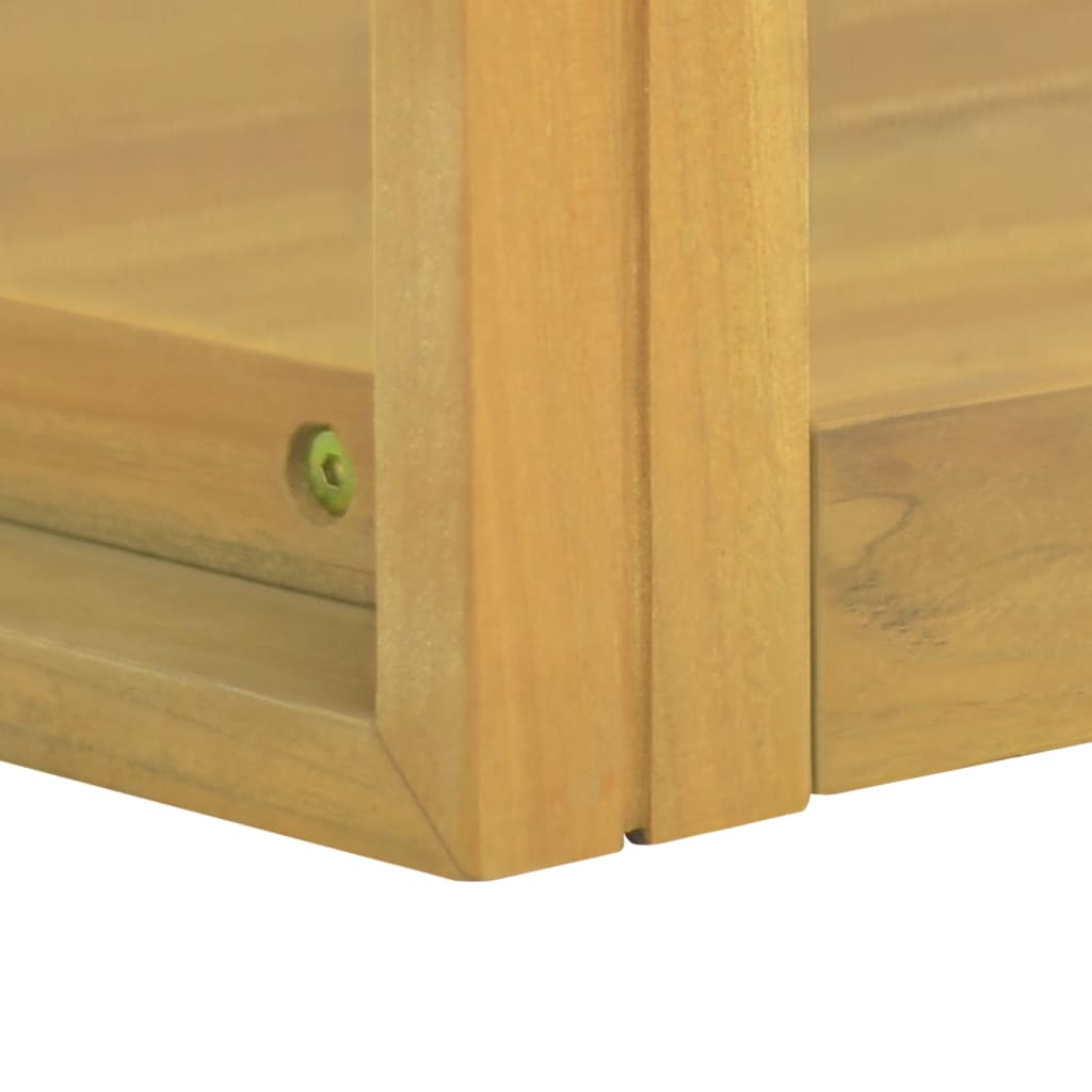 Wand-Badregal 45x45x35 cm Massivholz Teak - Pazzar.ch