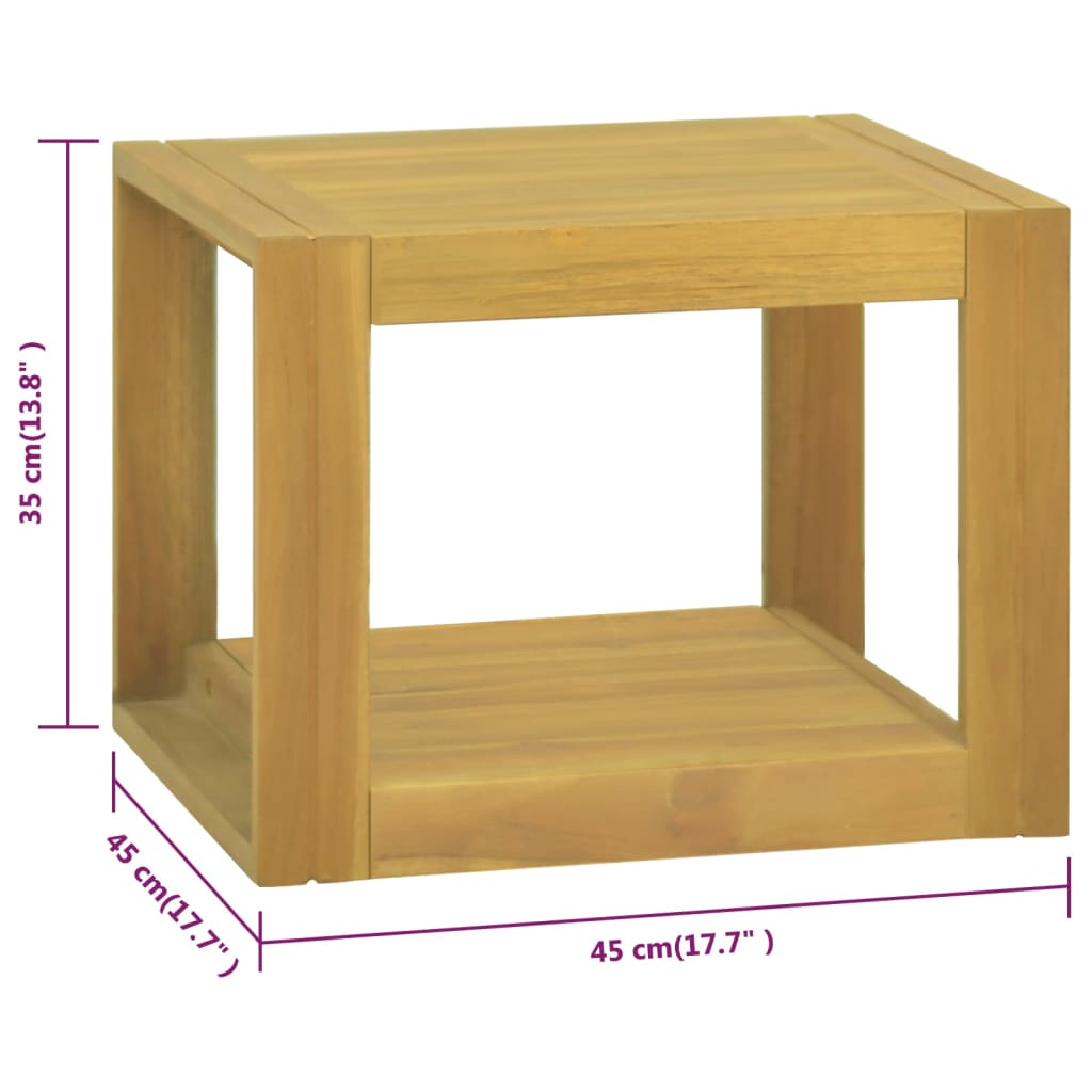 Wand-Badregal 45x45x35 cm Massivholz Teak - Pazzar.ch