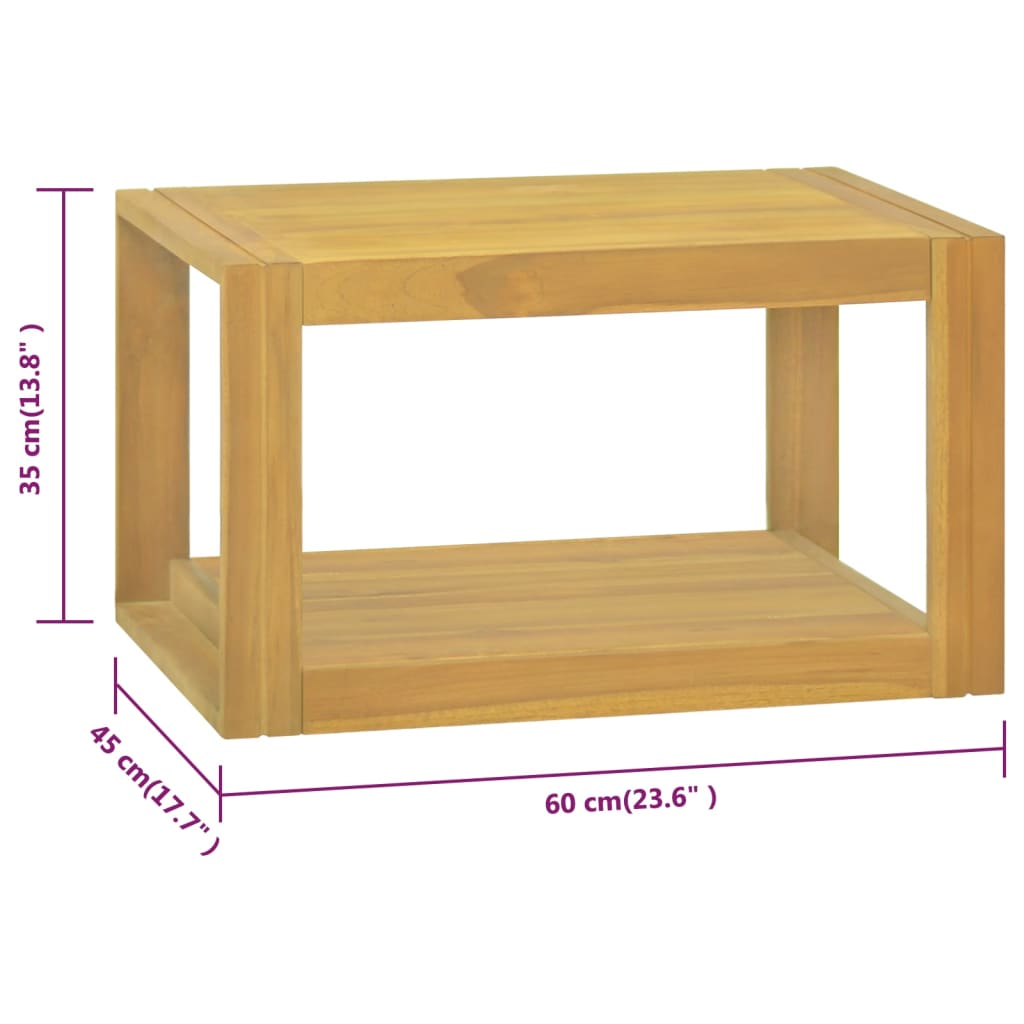 Wand-Badschrank 60x45x35 cm Massivholz Teak - Pazzar.ch