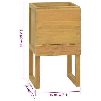Badschrank 45x45x75 cm Massivholz Teak - Pazzar.ch