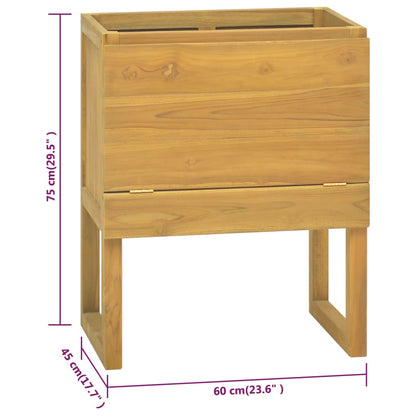 Badschrank 60x45x75 cm Massivholz Teak - Pazzar.ch