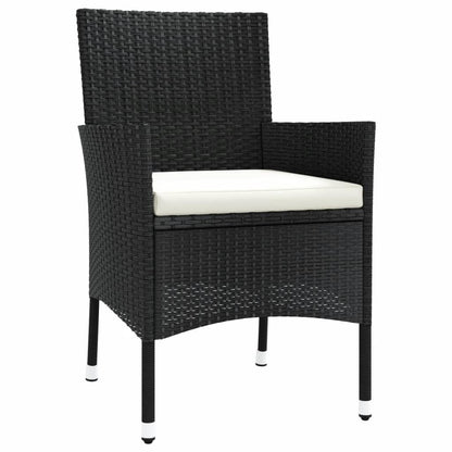 Gartenstühle mit Kissen 4 Stk. Poly Rattan Schwarz - Pazzar.ch
