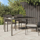 Gartentisch 150x90x75 cm Hartglas und Poly Rattan Grau