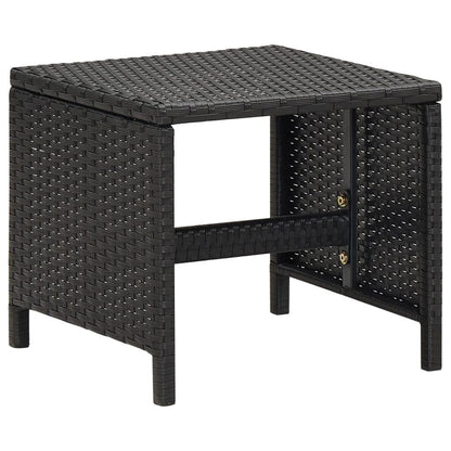 Gartenhocker 4 Stk. mit Sitzkissen Poly Rattan Schwarz - Pazzar.ch