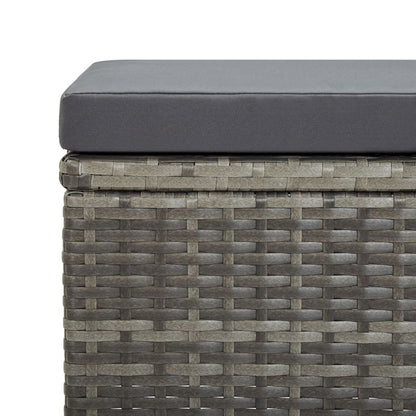Gartenhocker 4 Stk. mit Sitzkissen Poly Rattan Grau - Pazzar.ch