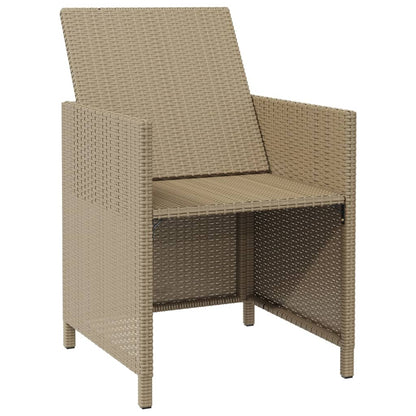 Gartenstühle mit Kissen 4 Stk. Poly Rattan Beige - Pazzar.ch