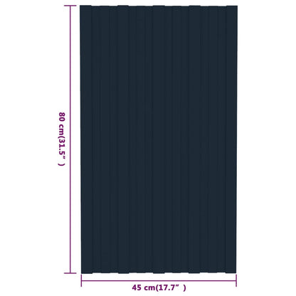 Dachpaneele 36 Stk. Verzinkter Stahl Anthrazit 80x45 cm - Pazzar.ch
