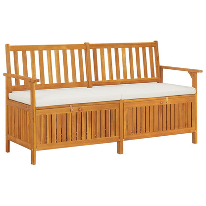 Truhenbank mit Kissen 148 cm Massivholz Akazie - Pazzar.ch