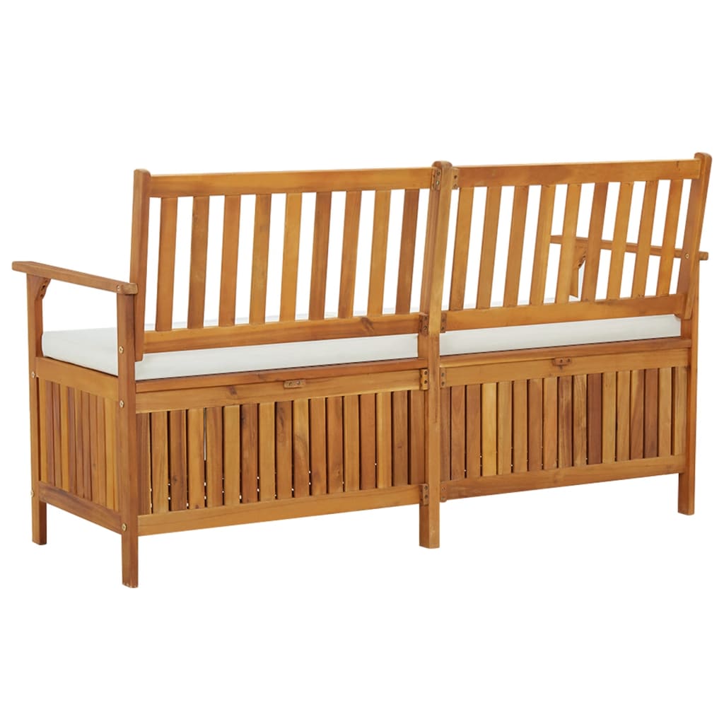 Truhenbank mit Kissen 148 cm Massivholz Akazie - Pazzar.ch