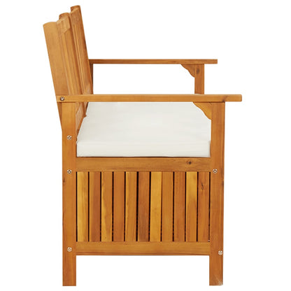 Truhenbank mit Kissen 148 cm Massivholz Akazie - Pazzar.ch