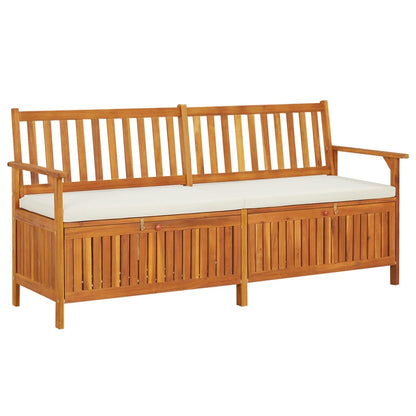 Truhenbank mit Kissen 170 cm Massivholz Akazie - Pazzar.ch
