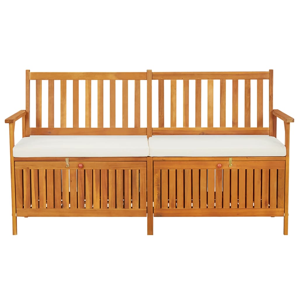 Truhenbank mit Kissen 170 cm Massivholz Akazie - Pazzar.ch