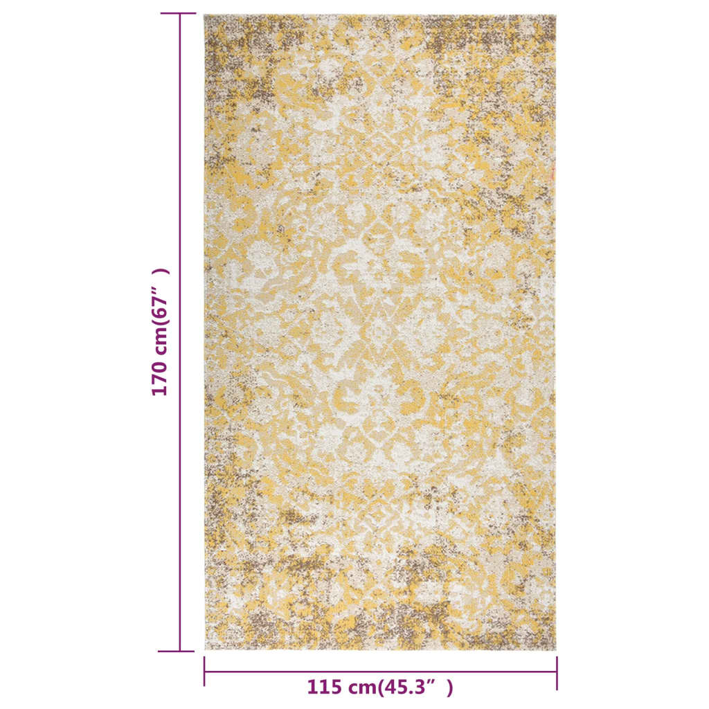 Outdoor-Teppich Flachgewebe 115x170 cm Gelb - Pazzar.ch