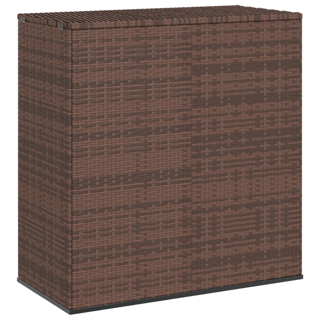 Garten-Kissenbox PE Rattan 100x49x103,5 cm Braun - Pazzar.ch