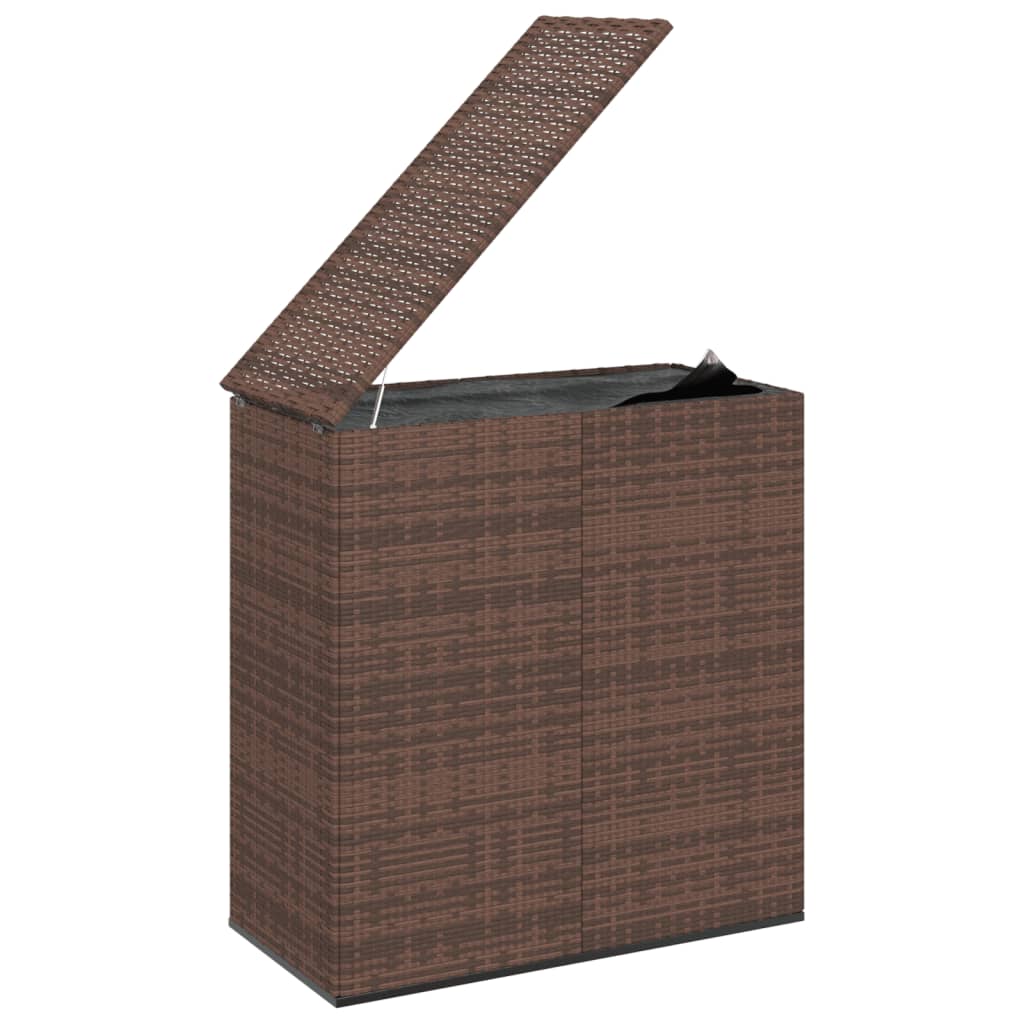 Garten-Kissenbox PE Rattan 100x49x103,5 cm Braun - Pazzar.ch