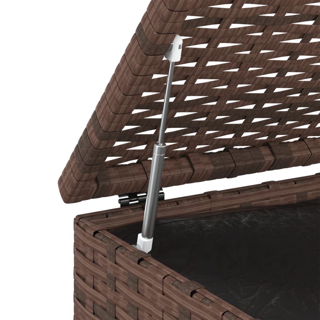 Garten-Kissenbox PE Rattan 100x49x103,5 cm Braun - Pazzar.ch