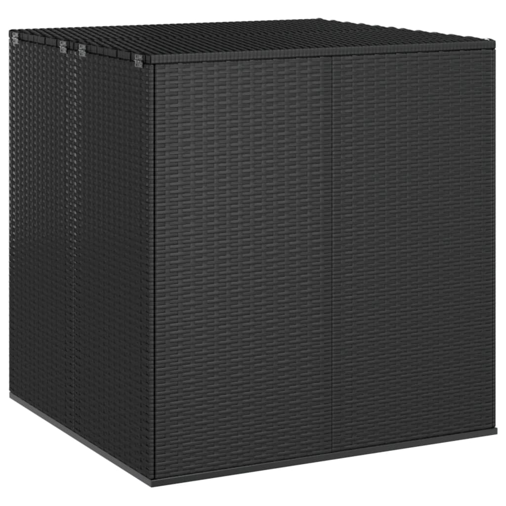 Garten-Kissenbox PE Rattan 100x97,5x104 cm Schwarz - Pazzar.ch