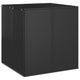 Garten-Kissenbox PE Rattan 100x97,5x104 cm Schwarz