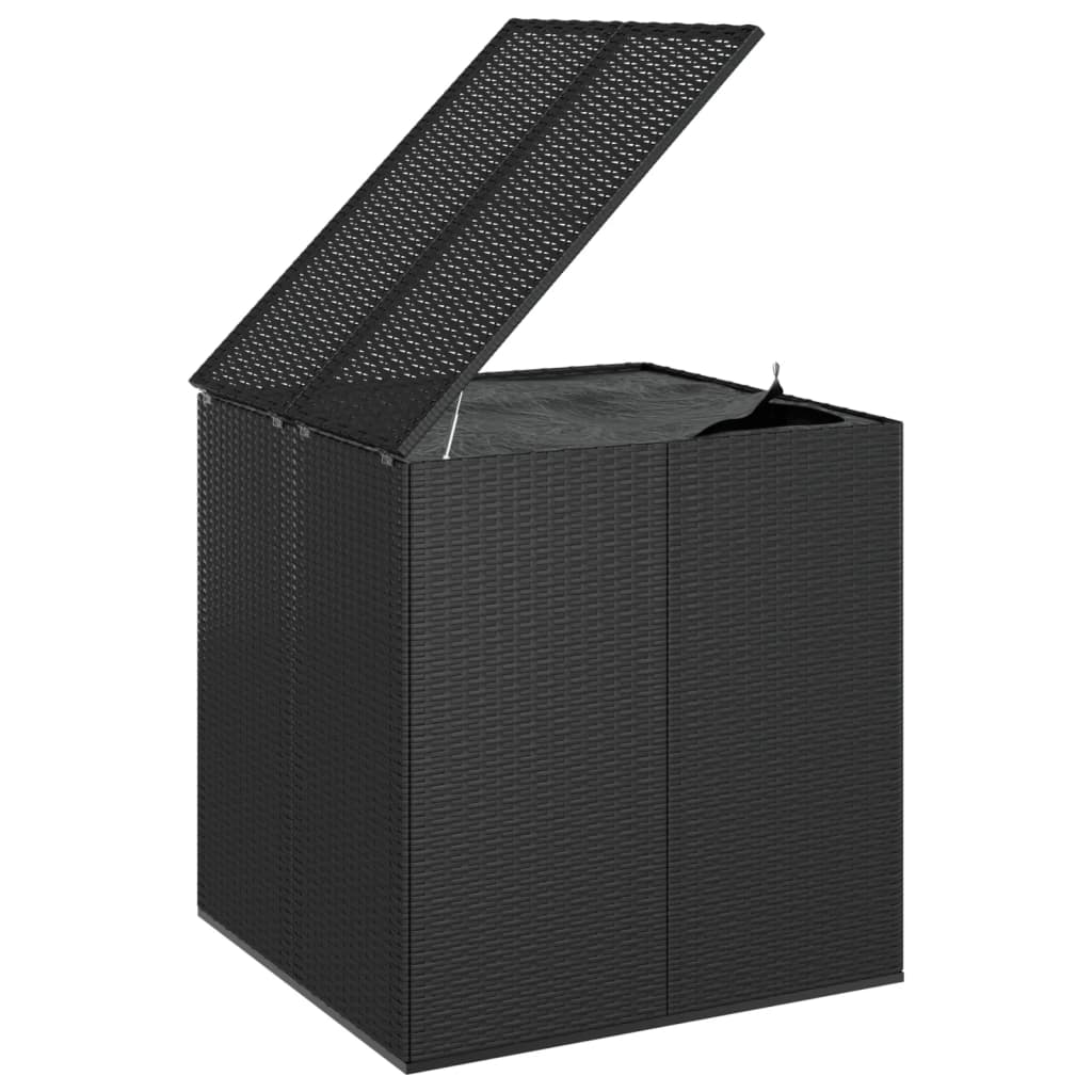 Garten-Kissenbox PE Rattan 100x97,5x104 cm Schwarz - Pazzar.ch