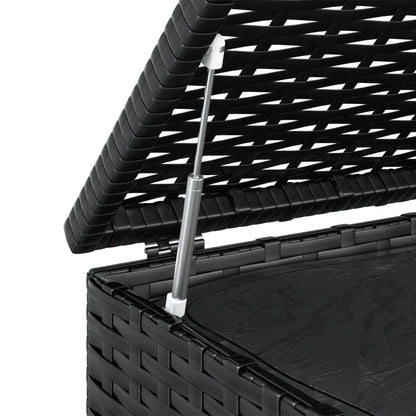 Garten-Kissenbox PE Rattan 100x97,5x104 cm Schwarz - Pazzar.ch
