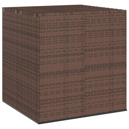 Garten-Kissenbox PE Rattan 100x97,5x104 cm Braun - Pazzar.ch