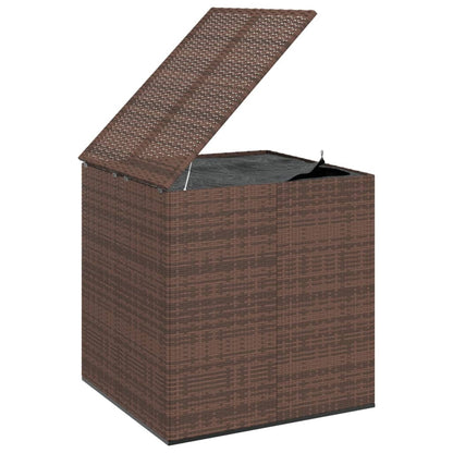 Garten-Kissenbox PE Rattan 100x97,5x104 cm Braun - Pazzar.ch