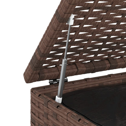 Garten-Kissenbox PE Rattan 100x97,5x104 cm Braun - Pazzar.ch