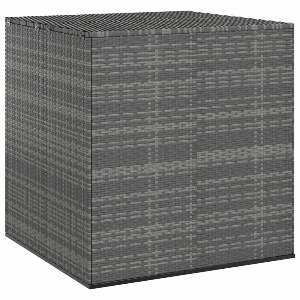 Garten-Kissenbox PE Rattan 100x97,5x104 cm Grau - Pazzar.ch