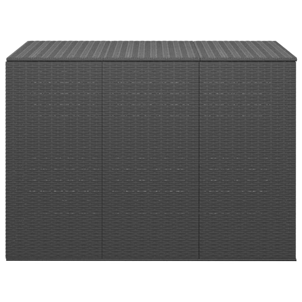 Garten-Kissenbox PE Rattan 145x100x103 cm Schwarz - Pazzar.ch