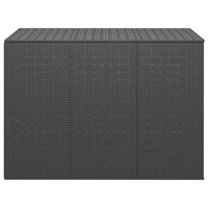 Garten-Kissenbox PE Rattan 145x100x103 cm Schwarz - Pazzar.ch