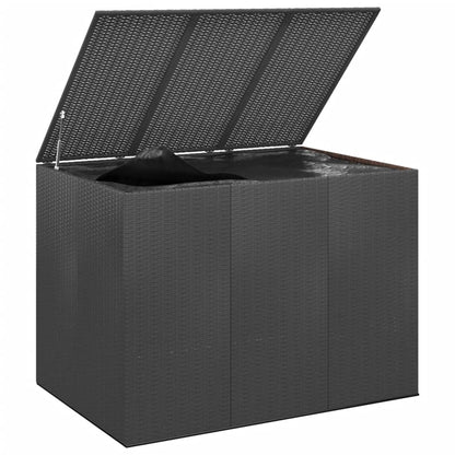 Garten-Kissenbox PE Rattan 145x100x103 cm Schwarz - Pazzar.ch