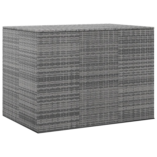 Garten-Kissenbox PE Rattan 145x100x103 cm Grau - Pazzar.ch