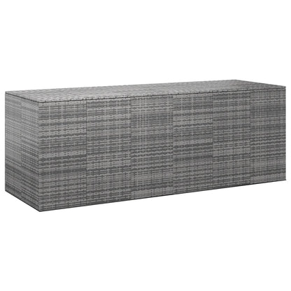Garten-Kissenbox PE Rattan 291x100,5x104 cm Grau - Pazzar.ch