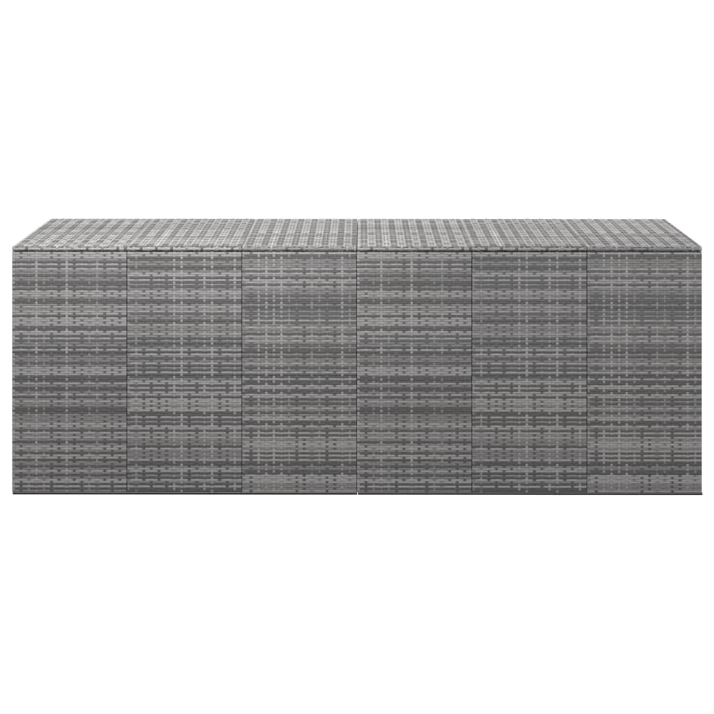 Garten-Kissenbox PE Rattan 291x100,5x104 cm Grau - Pazzar.ch
