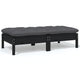 Gartensofa 2-Sitzer mit Kissen in Schwarz Massivholz Kiefer