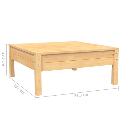 3-tlg. Garten-Lounge-Set mit Kissen in Creme Massivholz Kiefer - Pazzar.ch